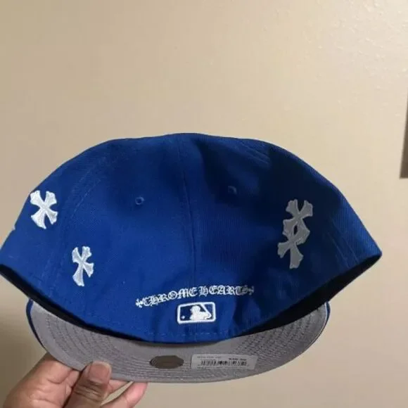 New Era Yankees Chrome Hearts Hat CUSTOM Fitted 5/8
